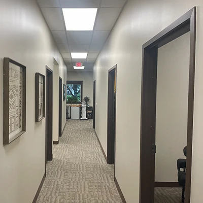 Chiropractic Fishers IN Hallway to Door